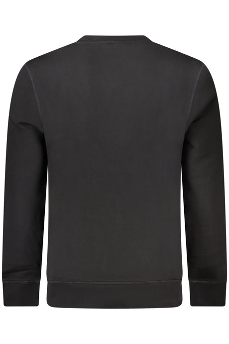 HUGO BOSS MEN'S BLACK ZIP-UP SWEATSHIRT