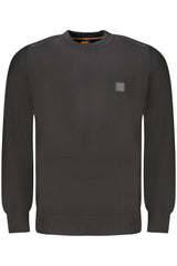 HUGO BOSS MEN'S BLACK SWEATER