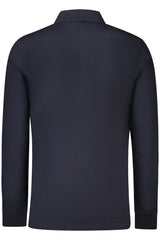 HUGO BOSS MEN'S LONG-SLEEVED POLO SHIRT, BLUE