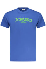 ICEBERG MEN'S SHORT-SLEEVED T-SHIRT, BLUE