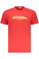 ICEBERG MEN'S SHORT-SLEEVED T-SHIRT, RED