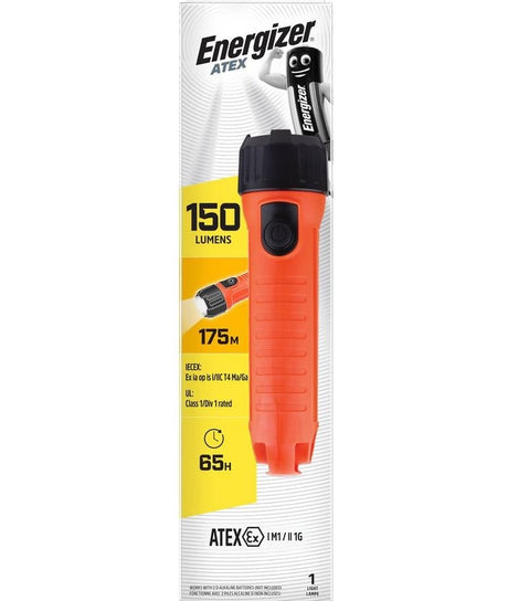 Energizer Light Torch 150 Lumens 65 Hrs & ATEX Certified - 2D ATEX