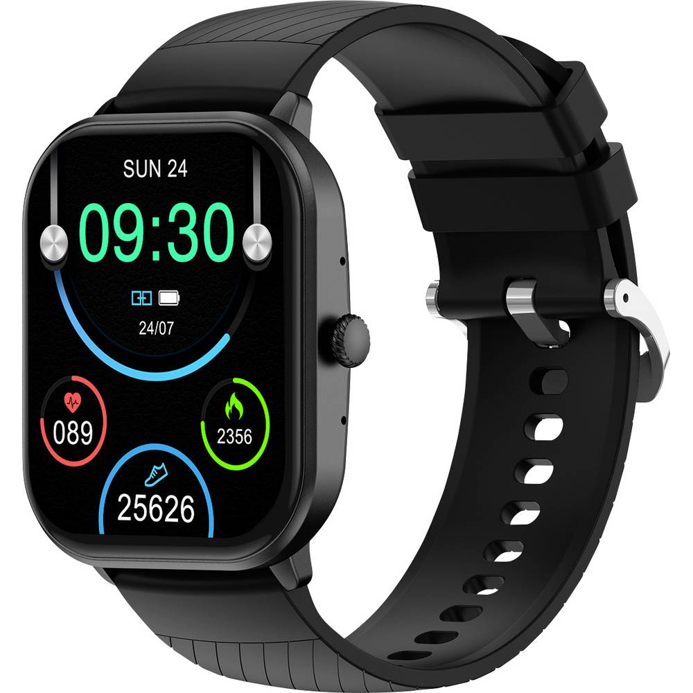 Denver Smartwatch with Call  Function, Blood Pressure, SWC-187B Black