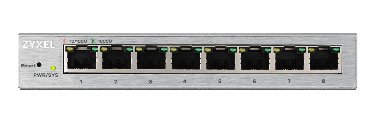 Zyxel Switch Gigabit Ethernet Managed 8-Port Metal UK Plug GS1200-8