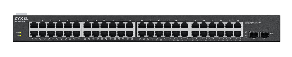 Zyxel Switch Gigabit Ethernet Managed 48-Port + 2SFP GS1900-48 UK Plug