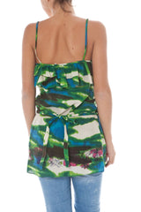 JOHN GALLIANO WOMEN'S GREEN TANK