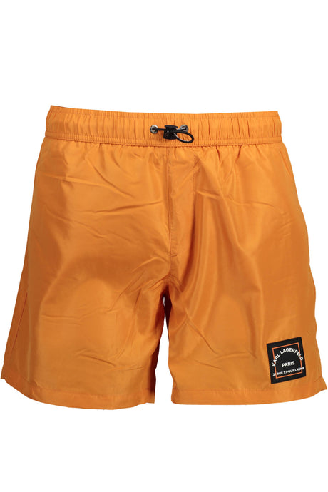 KARL LAGERFELD BEACHWEAR SWIMSUIT PARTS UNDER MAN ORANGE