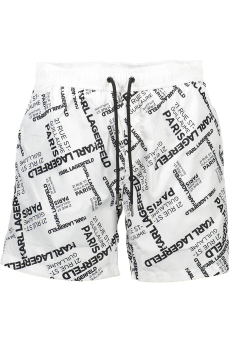 KARL LAGERFELD BEACHWEAR SWIMSUIT BOTTOM MEN WHITE
