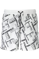 KARL LAGERFELD BEACHWEAR SWIMSUIT BOTTOM MEN WHITE