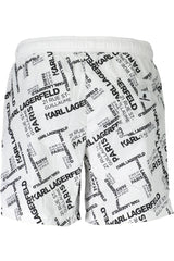 KARL LAGERFELD BEACHWEAR SWIMSUIT BOTTOM MEN WHITE