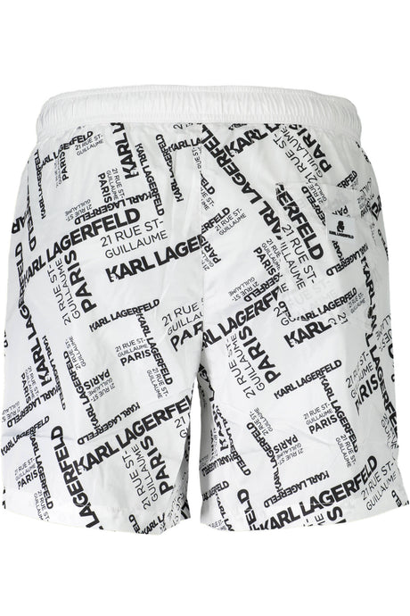 KARL LAGERFELD BEACHWEAR SWIMSUIT BOTTOM MEN WHITE