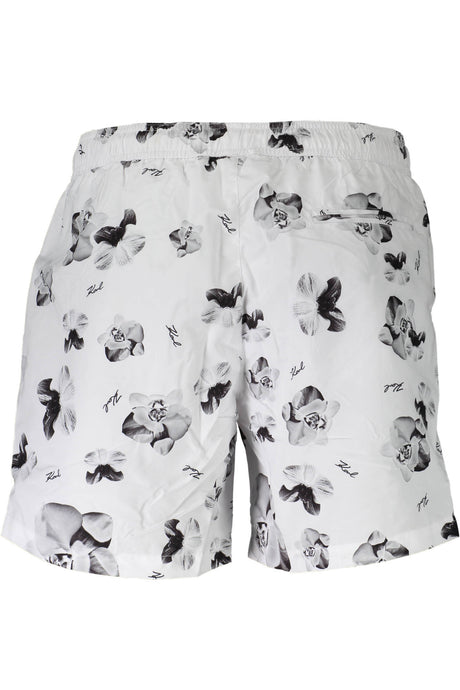 KARL LAGERFELD BEACHWEAR SWIMSUIT BOTTOM MEN WHITE