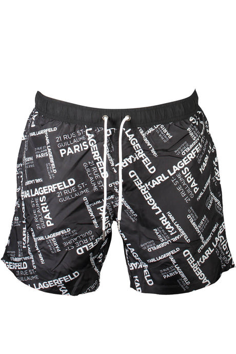 KARL LAGERFELD BEACHWEAR SWIMSUIT BLACK MEN'S BOTTOM