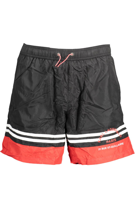 KARL LAGERFELD BEACHWEAR SWIMSUIT BLACK MEN'S BOTTOM