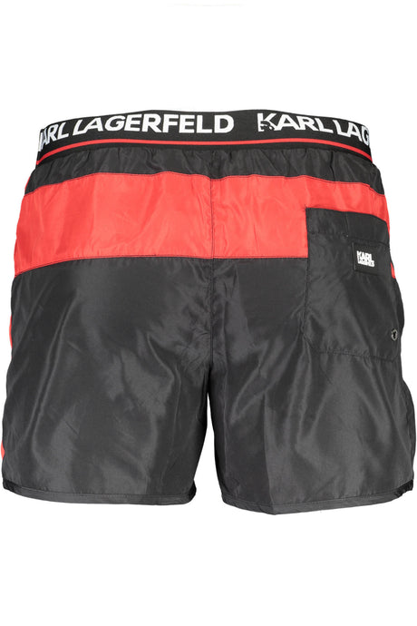 KARL LAGERFELD BEACHWEAR SWIMSUIT BLACK MEN'S BOTTOM