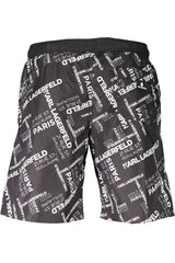 KARL LAGERFELD BEACHWEAR SWIMSUIT PARTS UNDER MAN BLACK