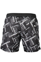 KARL LAGERFELD BEACHWEAR SWIMSUIT BLACK MEN'S BOTTOM