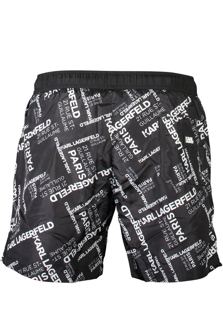 KARL LAGERFELD BEACHWEAR SWIMSUIT BLACK MEN'S BOTTOM