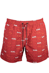 KARL LAGERFELD BEACHWEAR SWIMSUIT MEN'S BOTTOM RED