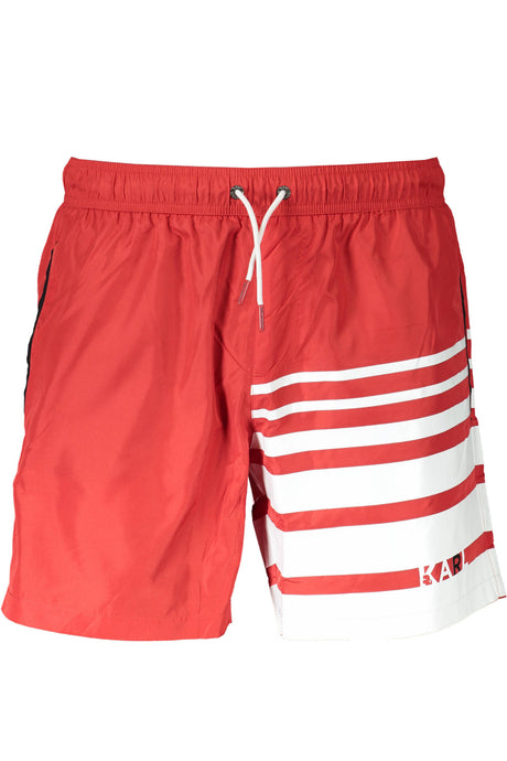 KARL LAGERFELD BEACHWEAR SWIMSUIT MEN'S BOTTOM RED