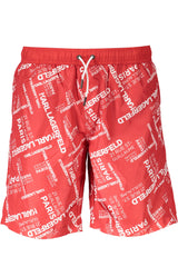 KARL LAGERFELD BEACHWEAR SWIMSUIT MEN'S BOTTOM RED