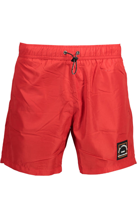 KARL LAGERFELD BEACHWEAR SWIMSUIT MEN'S BOTTOM RED