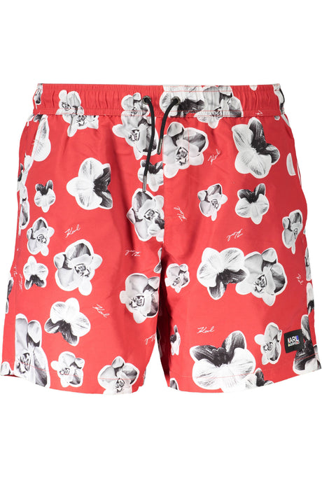 KARL LAGERFELD BEACHWEAR SWIMSUIT MEN'S BOTTOM RED
