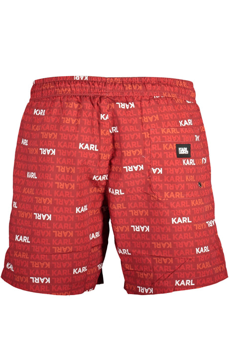 KARL LAGERFELD BEACHWEAR SWIMSUIT MEN'S BOTTOM RED