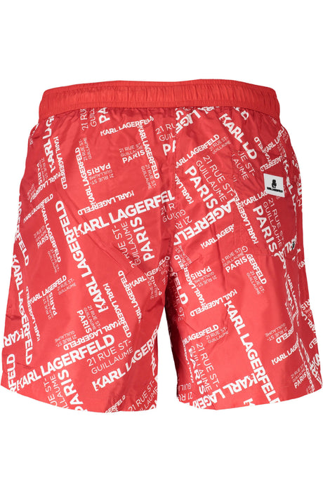 KARL LAGERFELD BEACHWEAR SWIMSUIT MEN'S BOTTOM RED