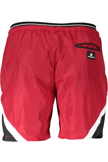 KARL LAGERFELD BEACHWEAR SWIMSUIT MEN'S BOTTOM RED