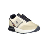 U.S. Polo Sneakers Beige with Black Details - Women's