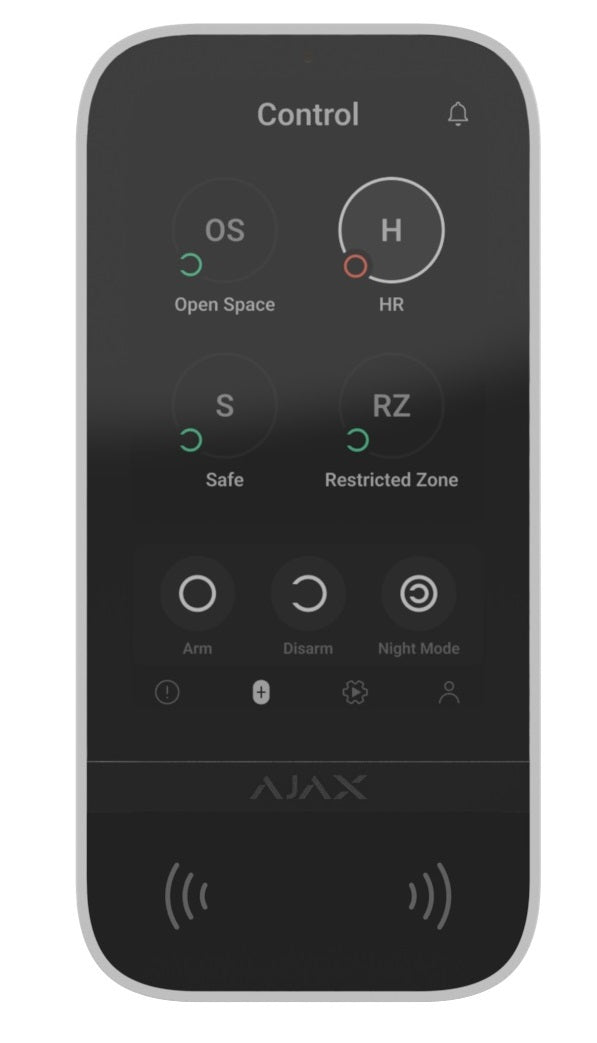 AJAX Keypad Touchscreen White