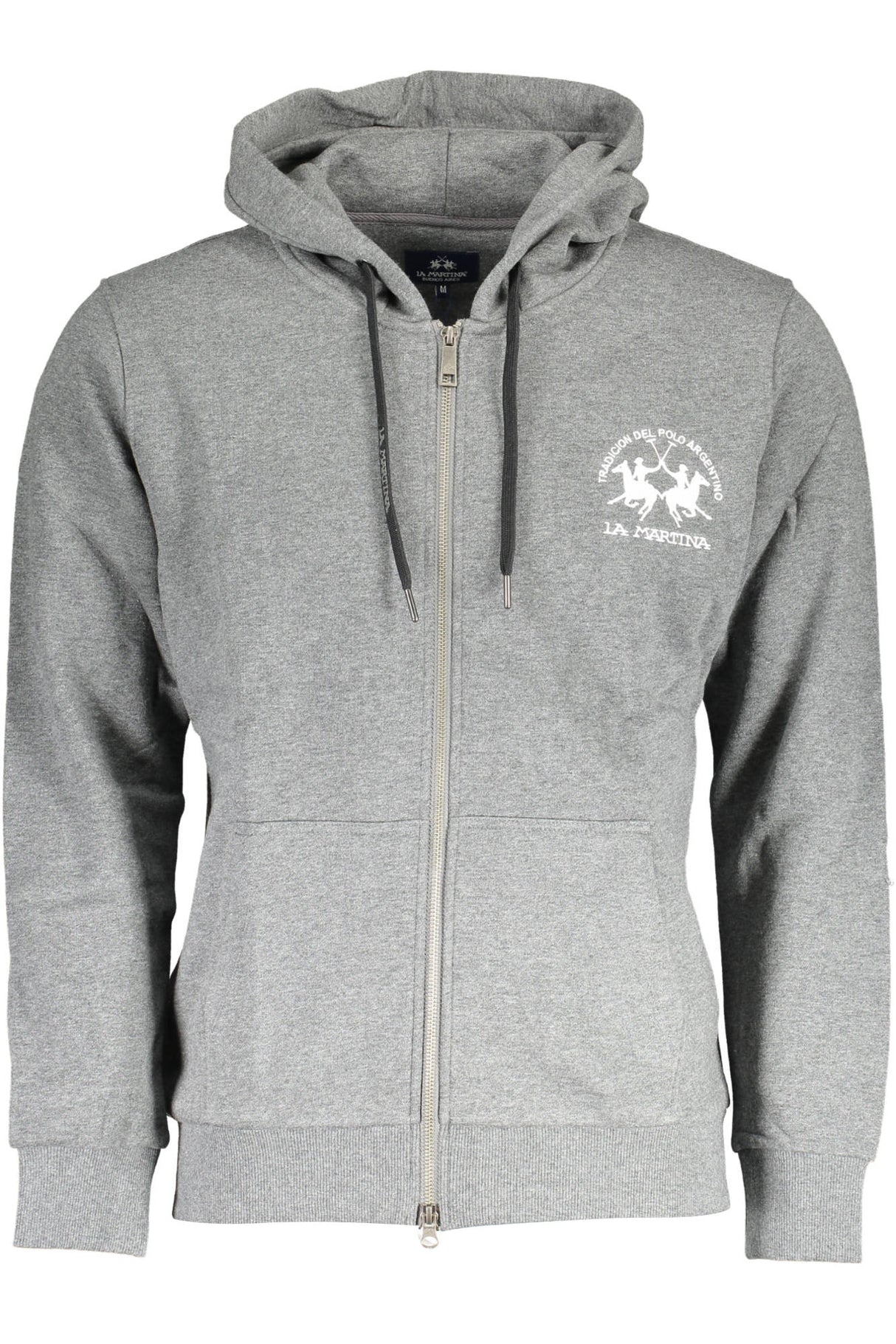 LA MARTINA MEN'S GRAY ZIPPED SWEATSHIRT