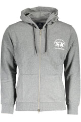 LA MARTINA MEN'S GRAY ZIPPED SWEATSHIRT