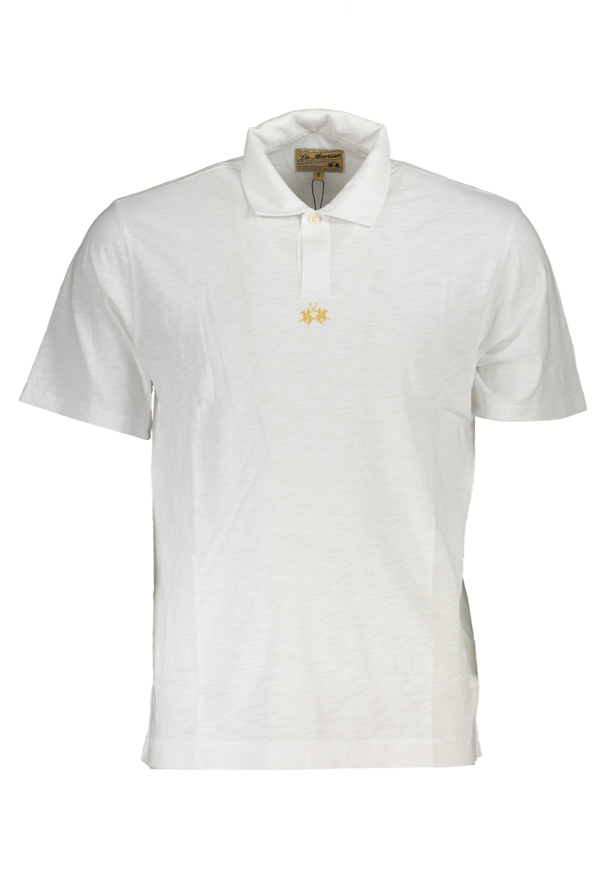 LA MARTINA MEN'S WHITE SHORT SLEEVED POLO SHIRT