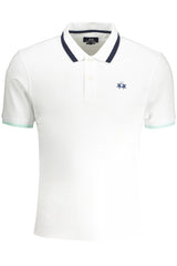 LA MARTINA MEN'S WHITE SHORT SLEEVED POLO SHIRT