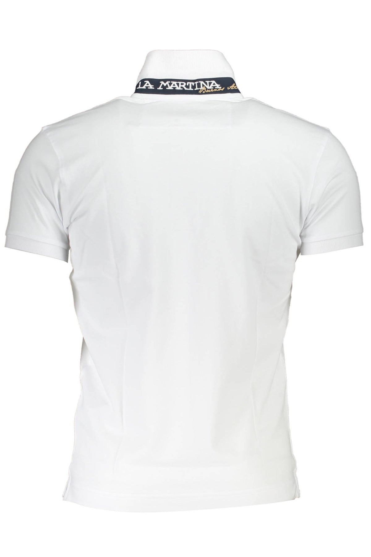LA MARTINA MEN'S WHITE SHORT SLEEVED POLO SHIRT