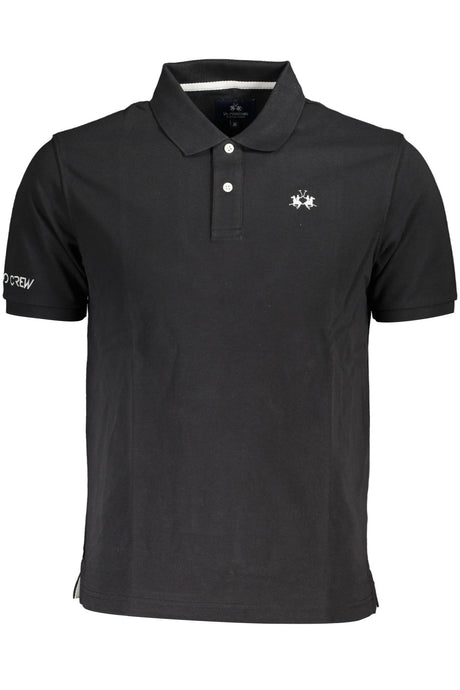 LA MARTINA MEN'S SHORT SLEEVE POLO BLACK