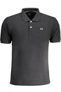 LA MARTINA MEN'S BLACK SHORT SLEEVED POLO SHIRT