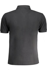 LA MARTINA MEN'S BLACK SHORT SLEEVED POLO SHIRT