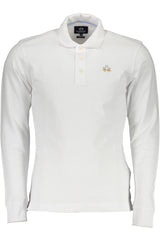 LA MARTINA MEN'S WHITE LONG SLEEVE POLO SHIRT
