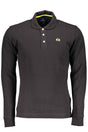 LA MARTINA MEN'S BLACK LONG SLEEVE POLO SHIRT