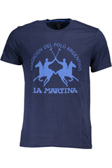 LA MARTINA MEN'S SHORT SLEEVE T-SHIRT BLUE