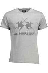 LA MARTINA SHORT SLEEVE T-SHIRT MEN GREY