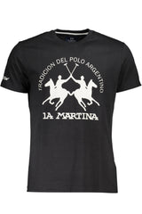 LA MARTINA MEN'S SHORT SLEEVE T-SHIRT BLACK