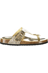 LAURA BIAGIOTTI WOMEN'S GOLD SLIPPER FOOTWEAR