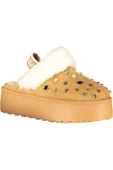 LAURA BIAGIOTTI WOMEN'S WINTER CLOG FOOTWEAR, BROWN