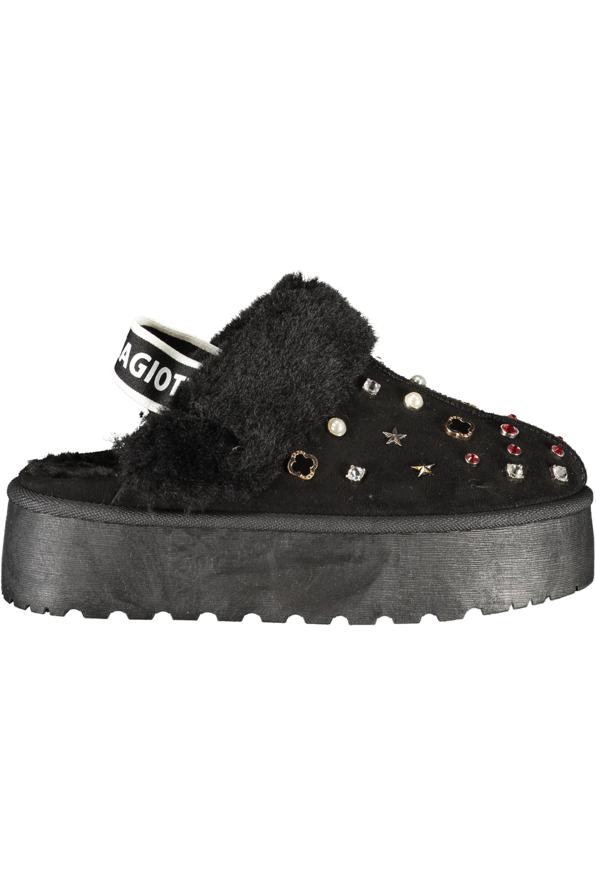 LAURA BIAGIOTTI WOMEN'S BLACK WINTER CLOG FOOTWEAR