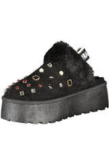 LAURA BIAGIOTTI WOMEN'S BLACK WINTER CLOG FOOTWEAR
