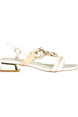 LAURA BIAGIOTTI WOMEN'S WHITE SANDALS
